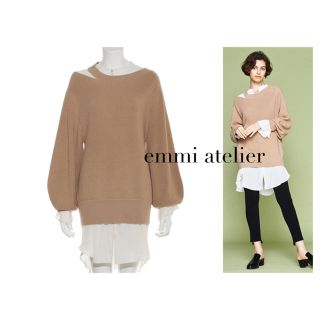 エミアトリエ(emmi atelier)のemmi atelier ニット＆シャツセットワンピース(ひざ丈ワンピース)