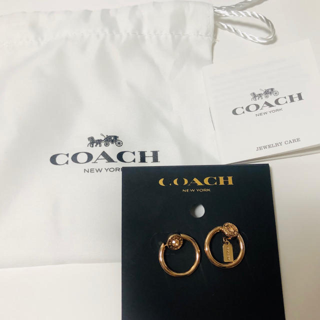 COACH コーチ／ピアス／ローズゴールド／新品 未使用