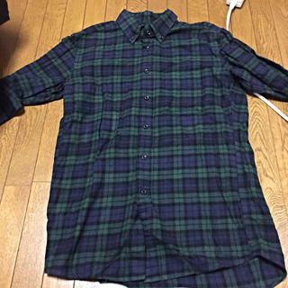 ユニクロ(UNIQLO)のチェックシャツ♡緑♡グリーン(シャツ/ブラウス(長袖/七分))