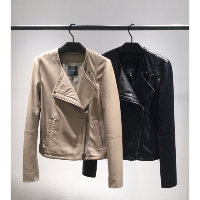 theory - Theory 17AW レザーライダースジャケット ベージュの通販 by