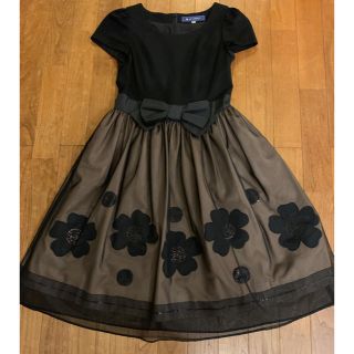 エムズグレイシー(M'S GRACY)の値下げ！超美品 M'S GRACY お花チュールワンピース 36(ひざ丈ワンピース)