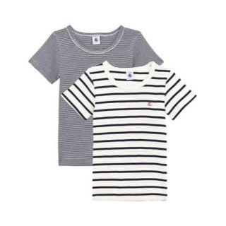 プチバトー(PETIT BATEAU)のhanaa様専用♡6ans プチバトー マリニエール＆ミラレ半袖Ｔシャツ２枚組(Tシャツ/カットソー)