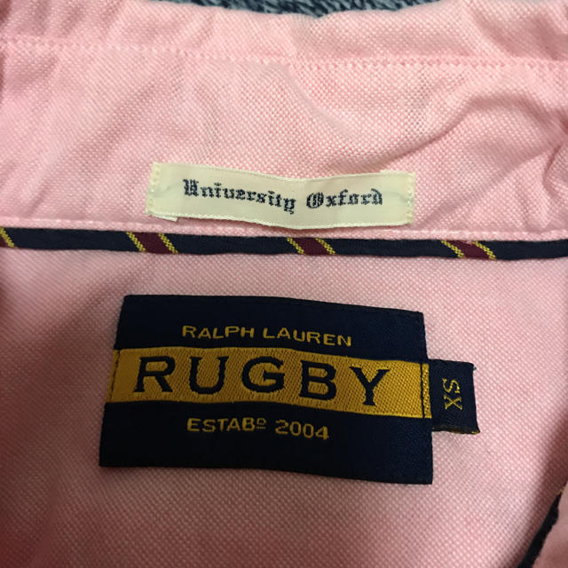 POLO RUGBY(ポロラグビー)のラルフローレン ラグビー シャツ ピンク XS メンズのトップス(シャツ)の商品写真