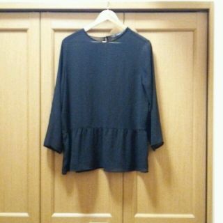 ザラ(ZARA)のザラ　シフォントップス　XL(シャツ/ブラウス(長袖/七分))