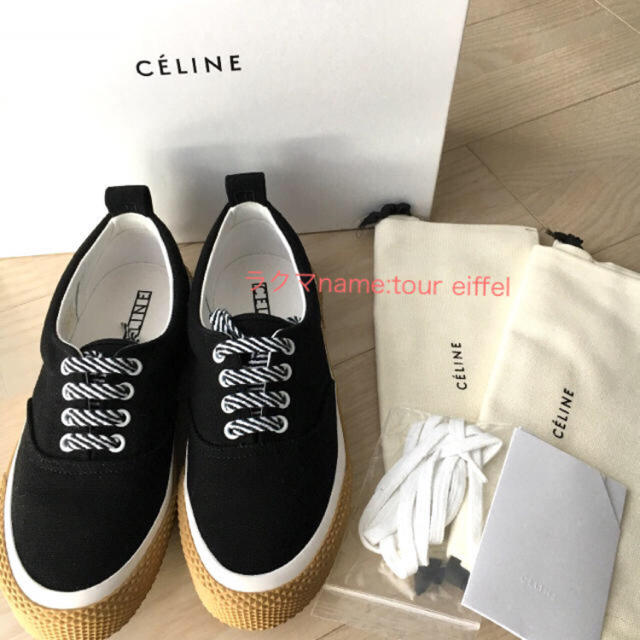 celine(セリーヌ)の値下 新品 セリーヌ  CELINE  180° スニーカー 黒 38 レディースの靴/シューズ(スニーカー)の商品写真