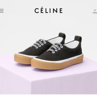 セリーヌ(celine)の値下 新品 セリーヌ  CELINE  180° スニーカー 黒 38(スニーカー)