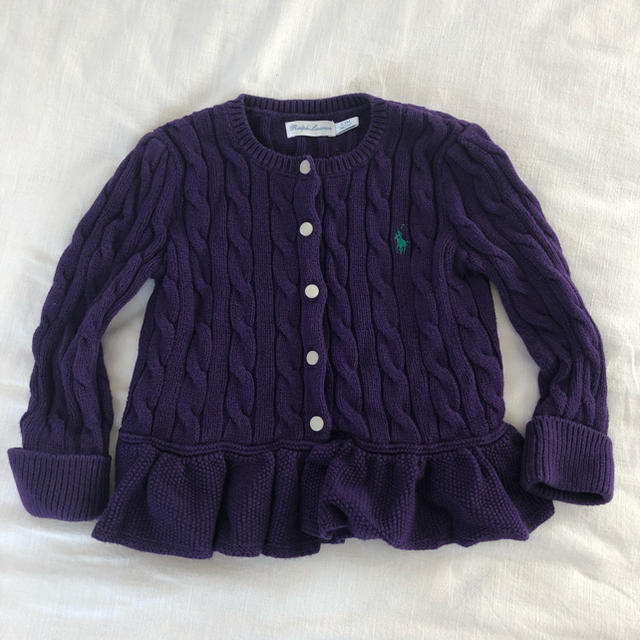 Ralph Lauren(ラルフローレン)のRalph Lauren ラルフ ペプラムカーディガン90 キッズ/ベビー/マタニティのキッズ服女の子用(90cm~)(カーディガン)の商品写真