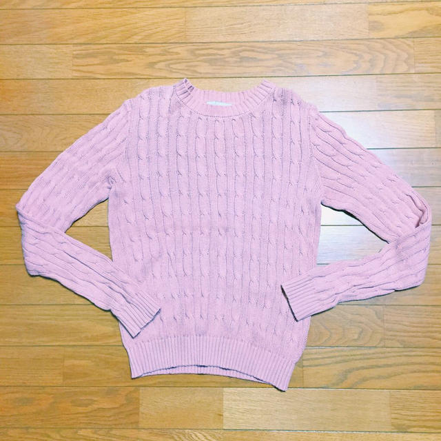 American Apparel(アメリカンアパレル)のアメアパ♡ピンクケーブルニット レディースのトップス(ニット/セーター)の商品写真