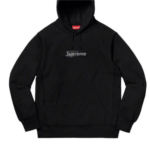 Supreme(シュプリーム)のSupreme スワロフスキー ボックスロゴ フーディー L メンズのトップス(パーカー)の商品写真