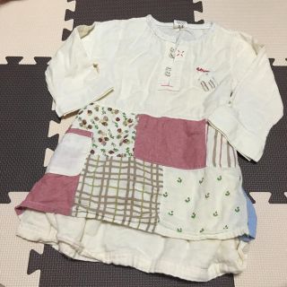 エフオーキッズ(F.O.KIDS)のhalf tree♡エプロンガーゼワンピース 95♡ハーフツリー(ワンピース)