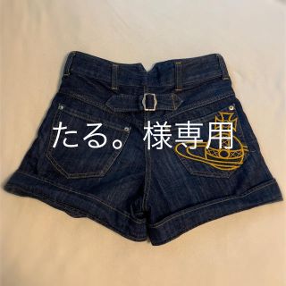 ヴィヴィアンウエストウッド(Vivienne Westwood)のたる。様専用　Vivienne Westwood デニムショートパンツオーヴ刺繍(ショートパンツ)