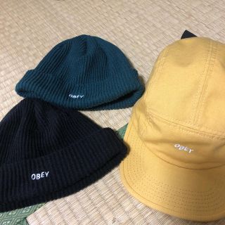 オベイ(OBEY)のobey キャップ ビーニー 3点セット(キャップ)