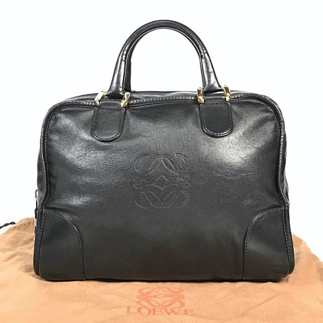 ロエベ  アマソナ ハンドバッグ 保存袋付き 人気のブラックカラー