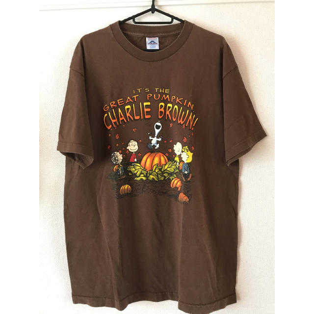 SNOOPY(スヌーピー)のスヌーピー ハロウィン 秋カラー かぼちゃ パンプキン チャーリーブラウン  メンズのトップス(Tシャツ/カットソー(半袖/袖なし))の商品写真