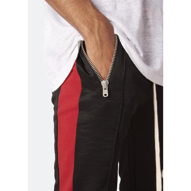 FEAR OF GOD(フィアオブゴッド)のMnml Track Pants - Black/Red Sサイズ メンズのパンツ(その他)の商品写真