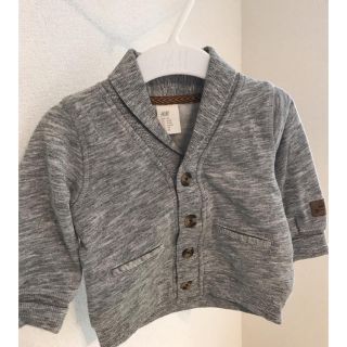 エイチアンドエム(H&M)のH&Mベビー 裏起毛スウェットカーデ 4M〜6M(カーディガン/ボレロ)