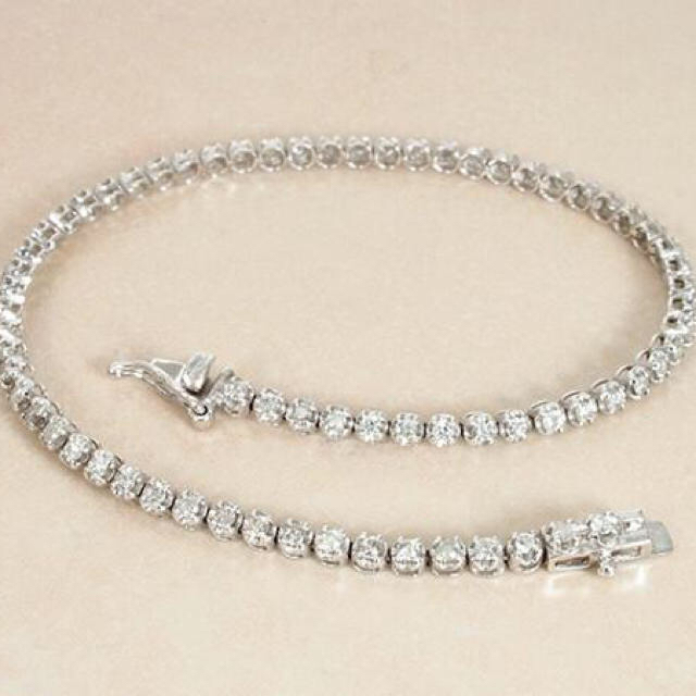激安単価で ダイヤモンド/1.00ct K18WG ブレスレット テニス