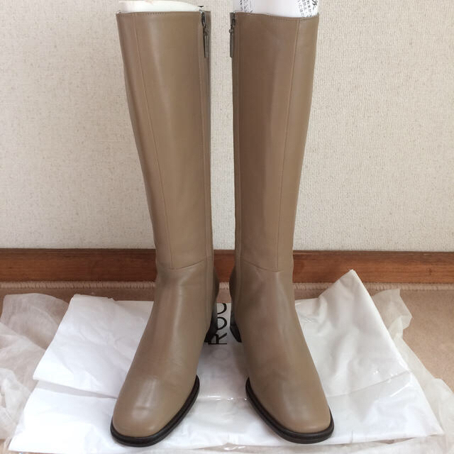 ナチュラルビューティ牛革ロングブ-ツ-