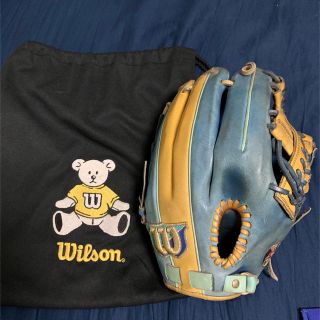 ウィルソンスタッフ(Wilson Staff)のウィルソン 硬式 内野用 オーダー Wilson ブルー イエロー(グローブ)