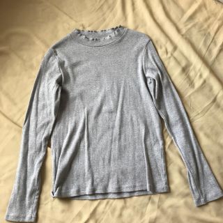 ユニクロ(UNIQLO)のユニクロ リブハイネック フリル(Tシャツ(長袖/七分))