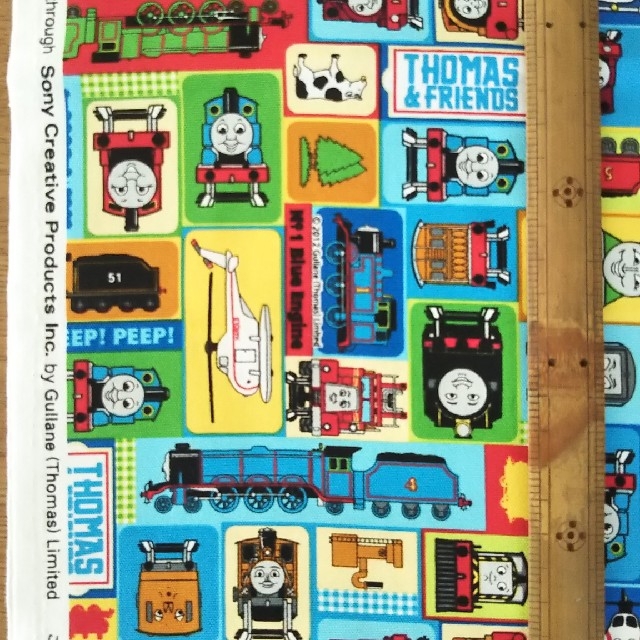 トーマス THOMAS&FRIENDS 110×50 布地 ハンドメイドの素材/材料(生地/糸)の商品写真