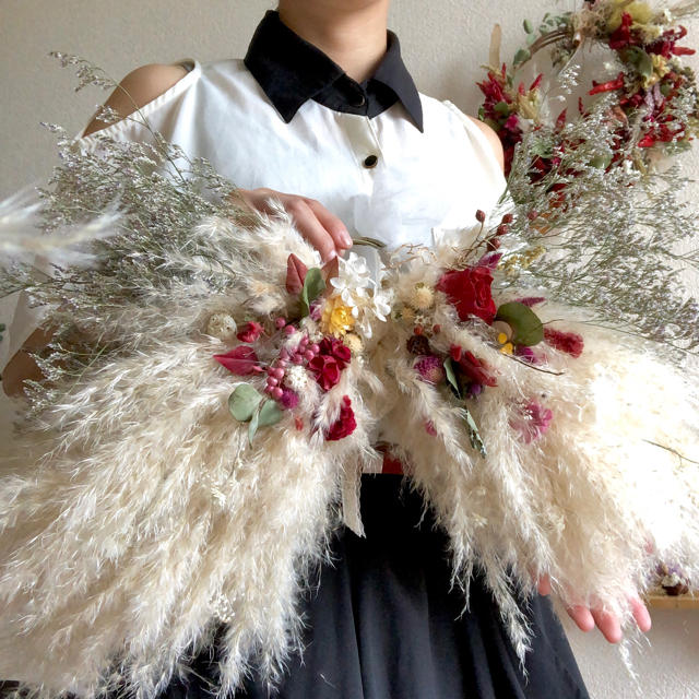 リースブーケ angel's wing 〜天使の羽に花かんむりを添えて〜 - ブーケ