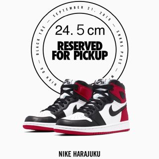 ナイキ(NIKE)のNIKE WMNS AIR JORDAN 1 SATIN "BLACK TOE"(スニーカー)