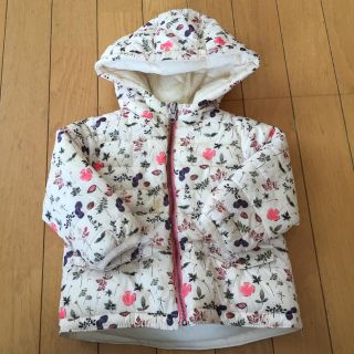 ザラキッズ(ZARA KIDS)のzarababy   花柄リバーシブル ダウンジャケット(ジャケット/コート)