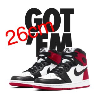 ナイキ(NIKE)のNIKE air jordan1 BLACK TOE(スニーカー)