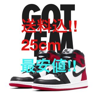 ナイキ(NIKE)のnike air  jordan1 black toe サテン(スニーカー)