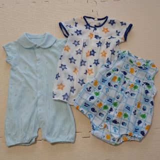 美品❗️男の子 サイズ70 ロンパース カバーオール 半袖 まとめ売り(ロンパース)