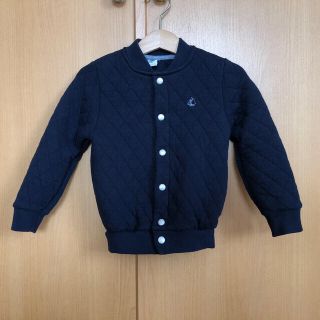 プチバトー(PETIT BATEAU)のPETIT BATEAU チュビックキルティングカーディガン ブルゾン(ジャケット/上着)