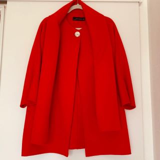 ザラ(ZARA)の美品 ZARA woman ノーカラー 2way ストールコート(ロングコート)