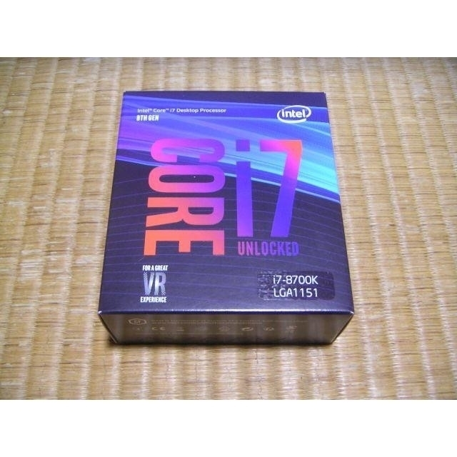 「新品未開封」Intel CPU Core i7 8700K BOX