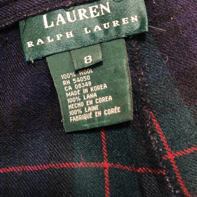 Ralph Lauren(ラルフローレン)の古着【Ralph Lauren】ダークグリーン チェックロングスカート レディースのスカート(ロングスカート)の商品写真