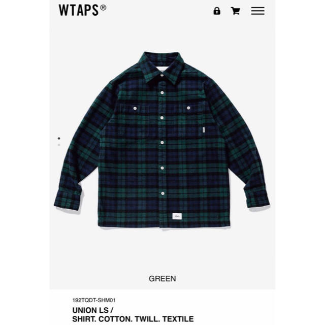 M WTAPS 19AW UNION LS SHIRT COTTON TWILL