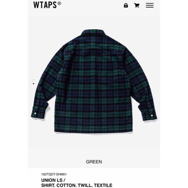 新品【L】Wtaps 19aw UNION LS チェックシャツ ユニオン