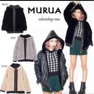 ムルーア(MURUA)の【タグ付き】【値下げ】MURUAムルーア ボアリバーシブルコート(ライダースジャケット)