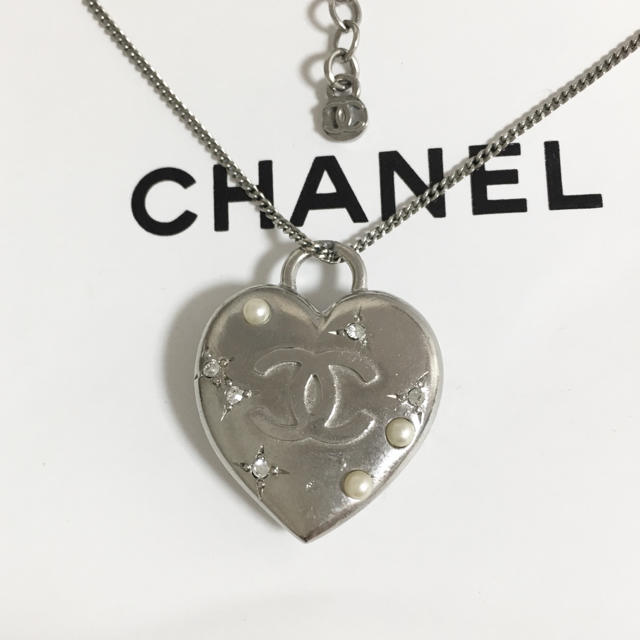 CHANEL - 正規品 シャネル ネックレス ハート パール 石 ココマーク マドモワゼル 銀の通販 by ☆ハーベスト☆｜シャネルならラクマ