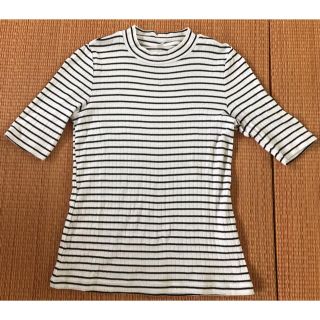 ユニクロ(UNIQLO)のユニクロ 半袖カットソー ボーダー 綿100% M(カットソー(半袖/袖なし))