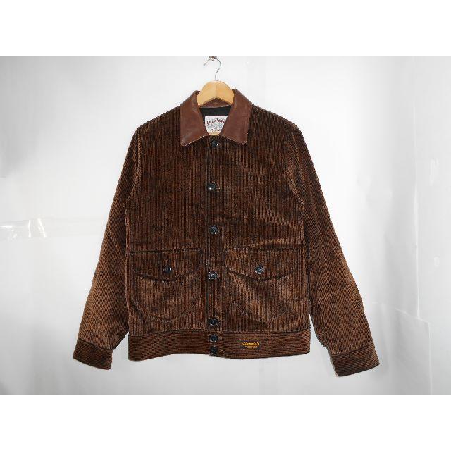 01094● CALEE CORDUROY SPORTS jacket 襟レザー