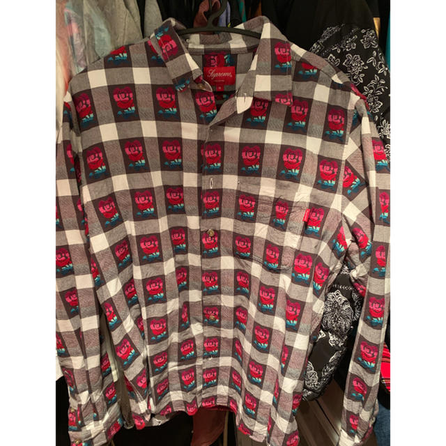 Supreme Rose Buffalo Plaid Shirt M