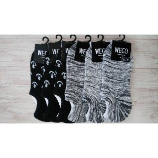 ウィゴー(WEGO)の5【新品】wego メンズ ソックス 6足(ソックス)