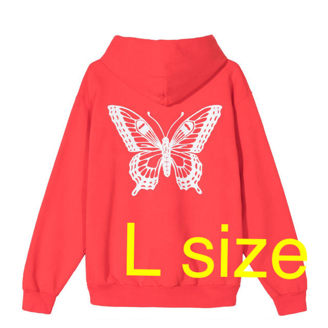 girl's don't cry butterfly パーカー L red39sdon
