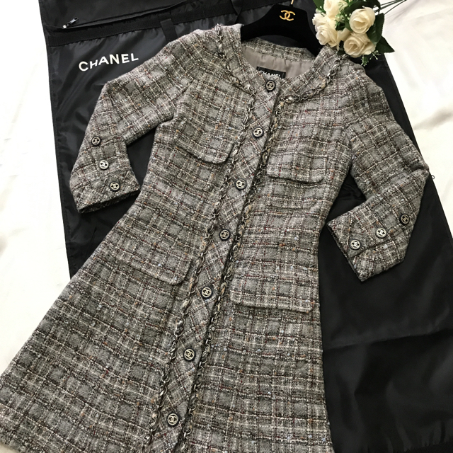 CHANEL - CHANEL○極美品○タグ付き○MIXツイード○ココボタン