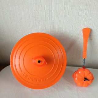 ルクルーゼ(LE CREUSET)の【国内発送】ルクルーゼ　弁当箱　スプーン　2点セット　海外限定　台湾　かぼちゃ(弁当用品)