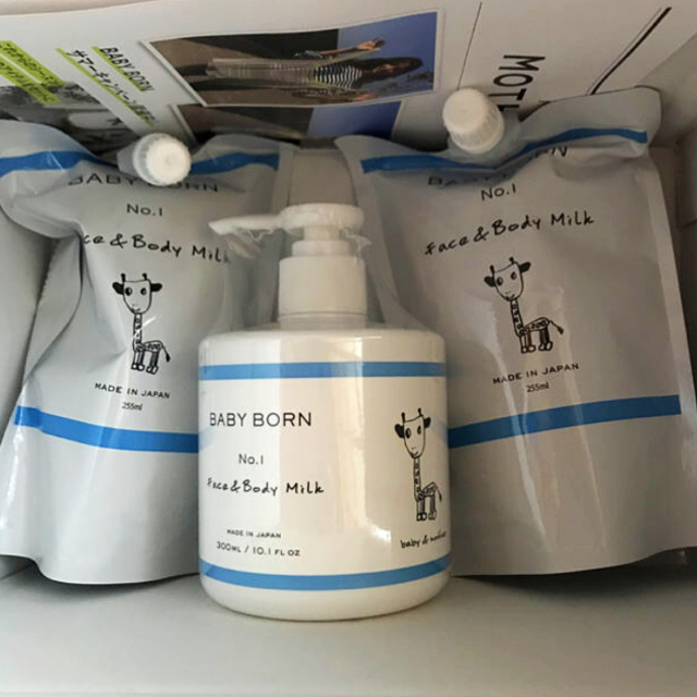 増税前値下 mother babyborn face&body milk 3本-