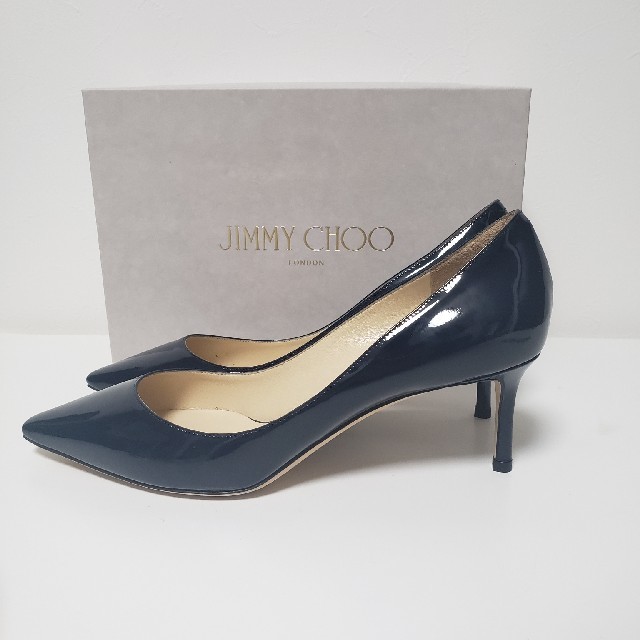 JIMMY CHOO(ジミーチュウ)の【新品未使用】ジミーチュウ　パンプス 濃紺 レディースの靴/シューズ(ハイヒール/パンプス)の商品写真