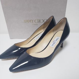 ジミーチュウ(JIMMY CHOO)の【新品未使用】ジミーチュウ　パンプス 濃紺(ハイヒール/パンプス)