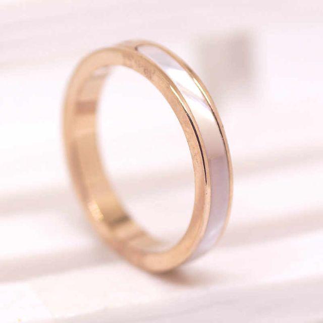 指輪 18K RGP ゴールド 貝殻石 リング gu1392e レディースのアクセサリー(リング(指輪))の商品写真